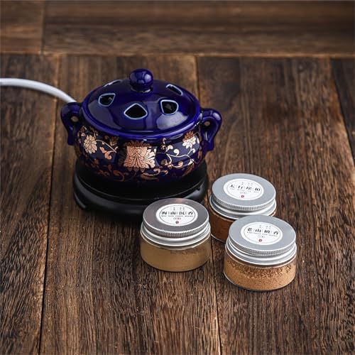 Electric Resin Burner with Timer and Adjustable Heat - Blue Gold