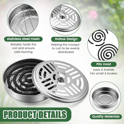 10 Pack Portable Mosquito Incense Holders with Handle