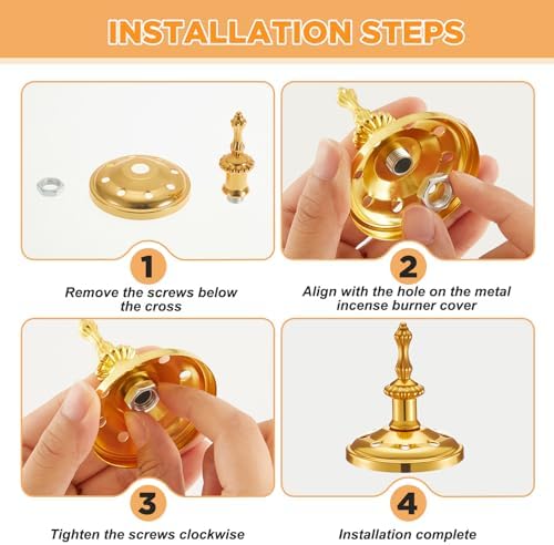 Zonon 2 Set Incense Burner Holder Gold