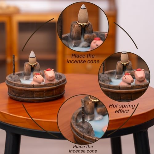 Capybara Backflow Incense Holder - Unique Design for Relaxation and Aromatherapy