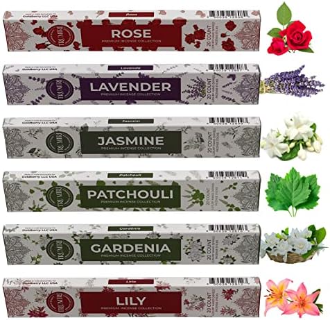 Floral Incense Sticks Variety Pack - 120 Count