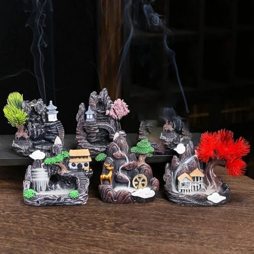 KTELI High Mountain Flowing Waterfall Incense Burner