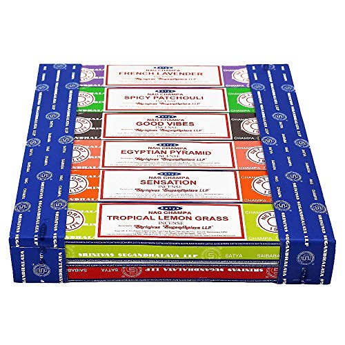 Satya 12 Pack Assorted Incense Sticks 15 Grams