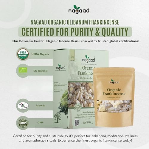 Organic Frankincense Resin 4 oz USDA Certified Pure