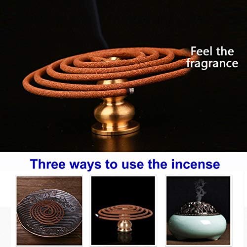 LZWIN Sandalwood Incense Coils 48 Pieces Natural Burner Aroma
