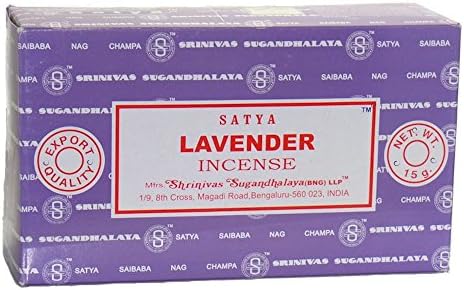 Satya Nag Champa Lavender Incense Sticks 12 Count