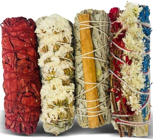 Sage Smudge Kit 4 Sticks for Cleansing and Harmony