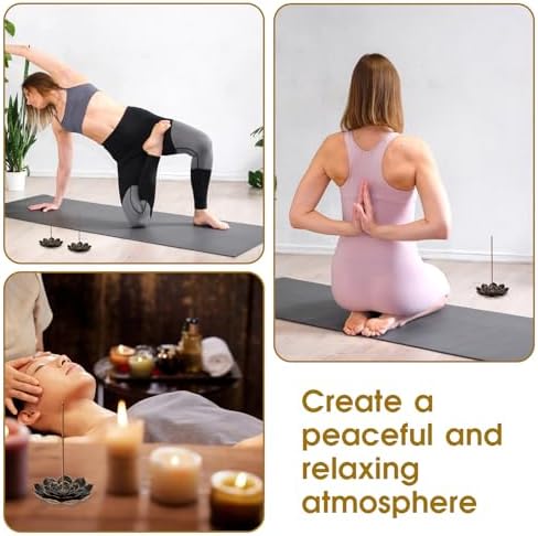 6-Piece Lotus Incense Stick Holder Burner for Home Yoga Sauna SPA
