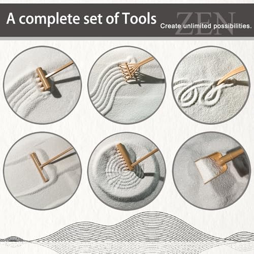 SRAYW Zen Garden Kit for Desk Decor