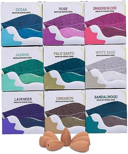 Mosfantal Backflow Incense Cones Set of 9