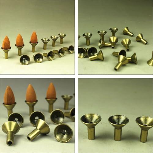 12pcs Backflow Incense Cone Trays Metal Incense Holders for Sticks