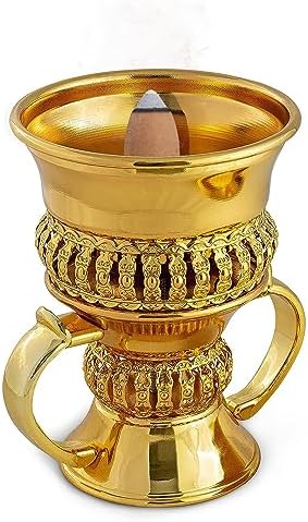 AM Regal Metal Incense Burner - Gold
