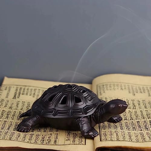 Vintage Metal Turtle Incense Burner with Stick Holder