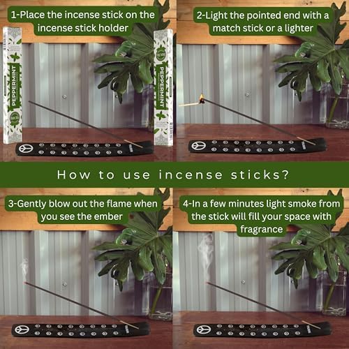 Peppermint Incense Sticks - 40 Sticks Dual Pack