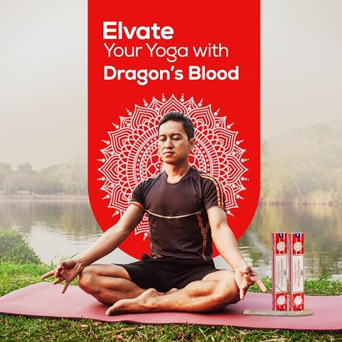 Satya Dragon Blood Incense Sticks 180g Bundle with Wooden Holder