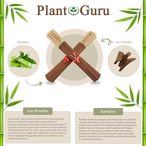 Plant Guru 1000 Natural Incense Sticks 11 Inch Bulk