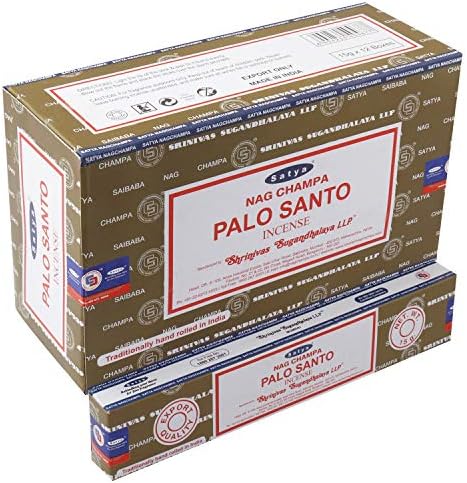 Satya Palo Santo Incense Sticks 12 Packs 15 Grams
