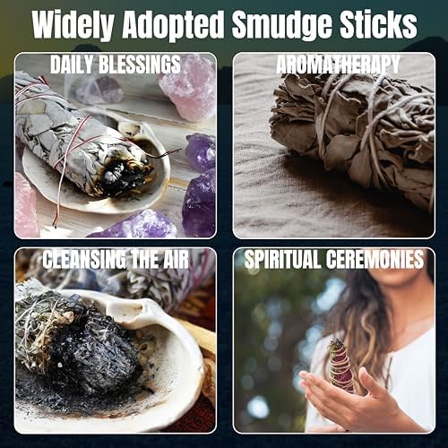 Soul Sticks 3 Pack Cedar Orange Cinnamon Sage Smudge Sticks for Money Cleansing Abundance