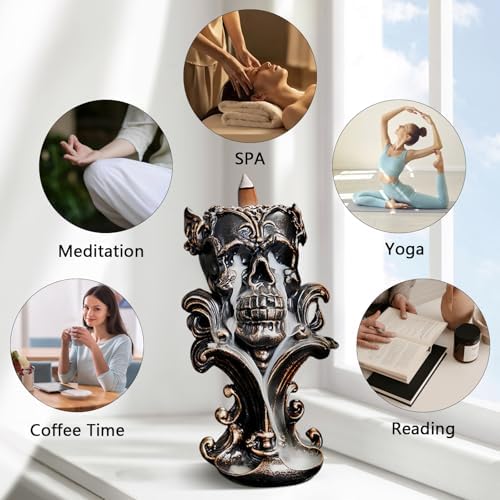 Comeon Backflow Incense Burner Skull Design
