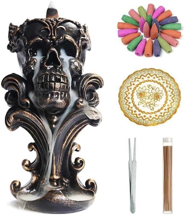 Comeon Backflow Incense Burner Skull Design