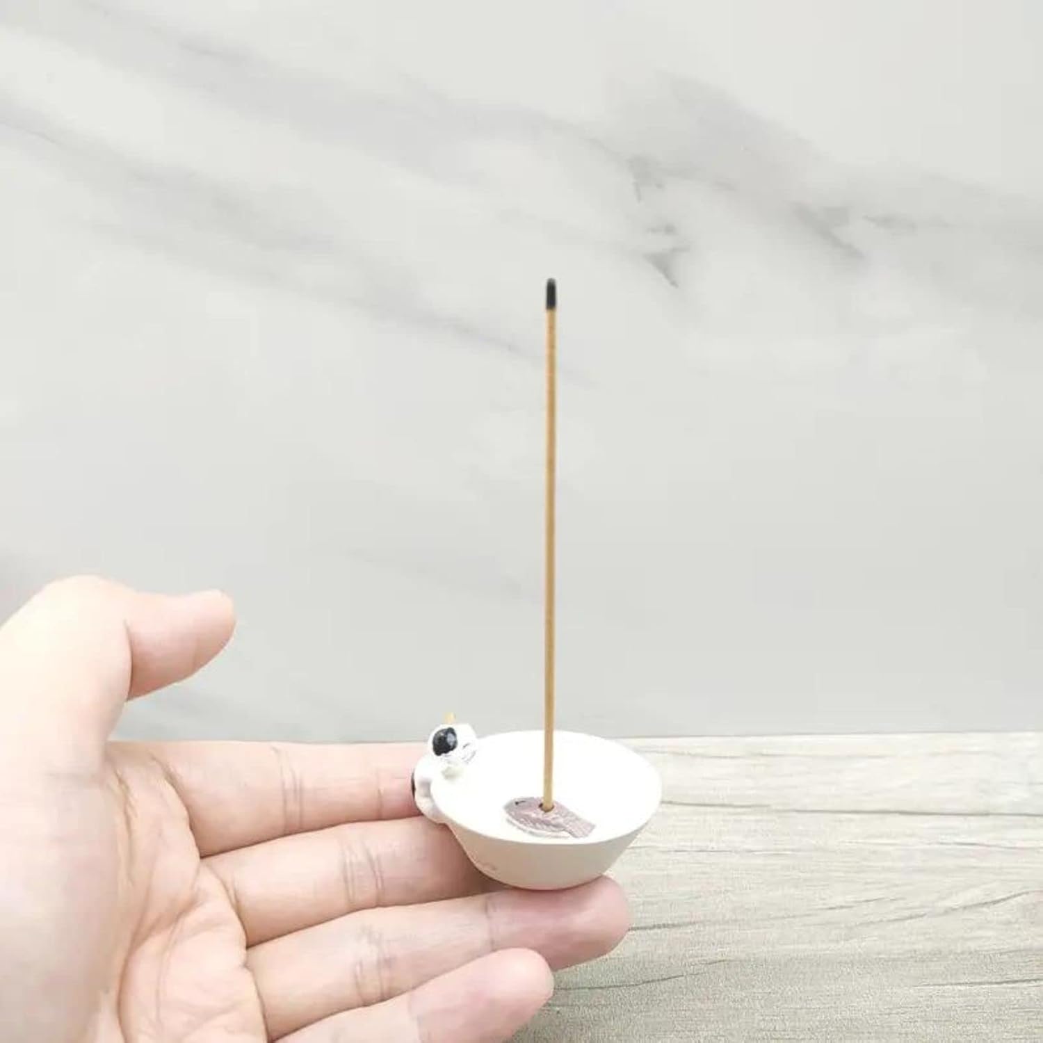 Newwe Mini Cat Incense Stick Holder Cute Animal Resin Burner