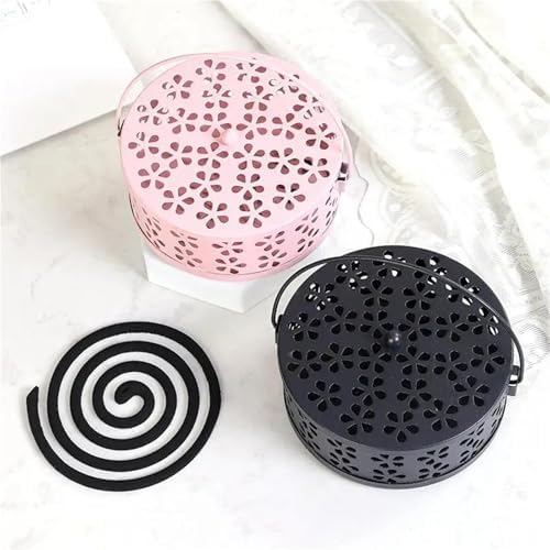 Iron Mosquito Coil Box with Sandalwood Aroma and Ventilation Design