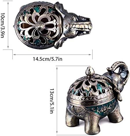 K COOL Elephant Incense Holder with Lid