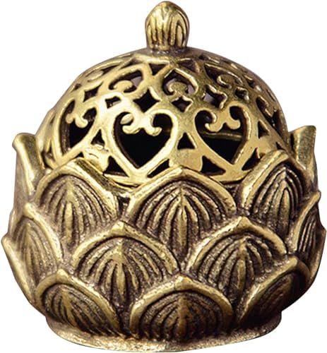 Gold Lotus Incense Burner for Home Fragrance