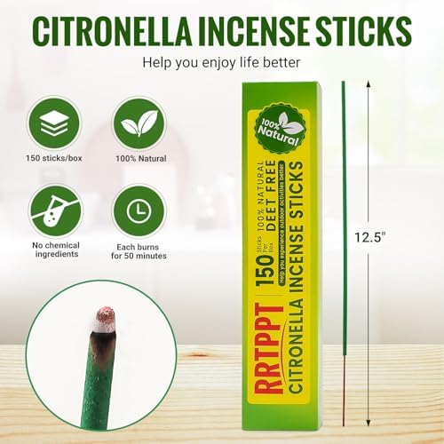 Citronella Incense Sticks 150 Count Natural Oils