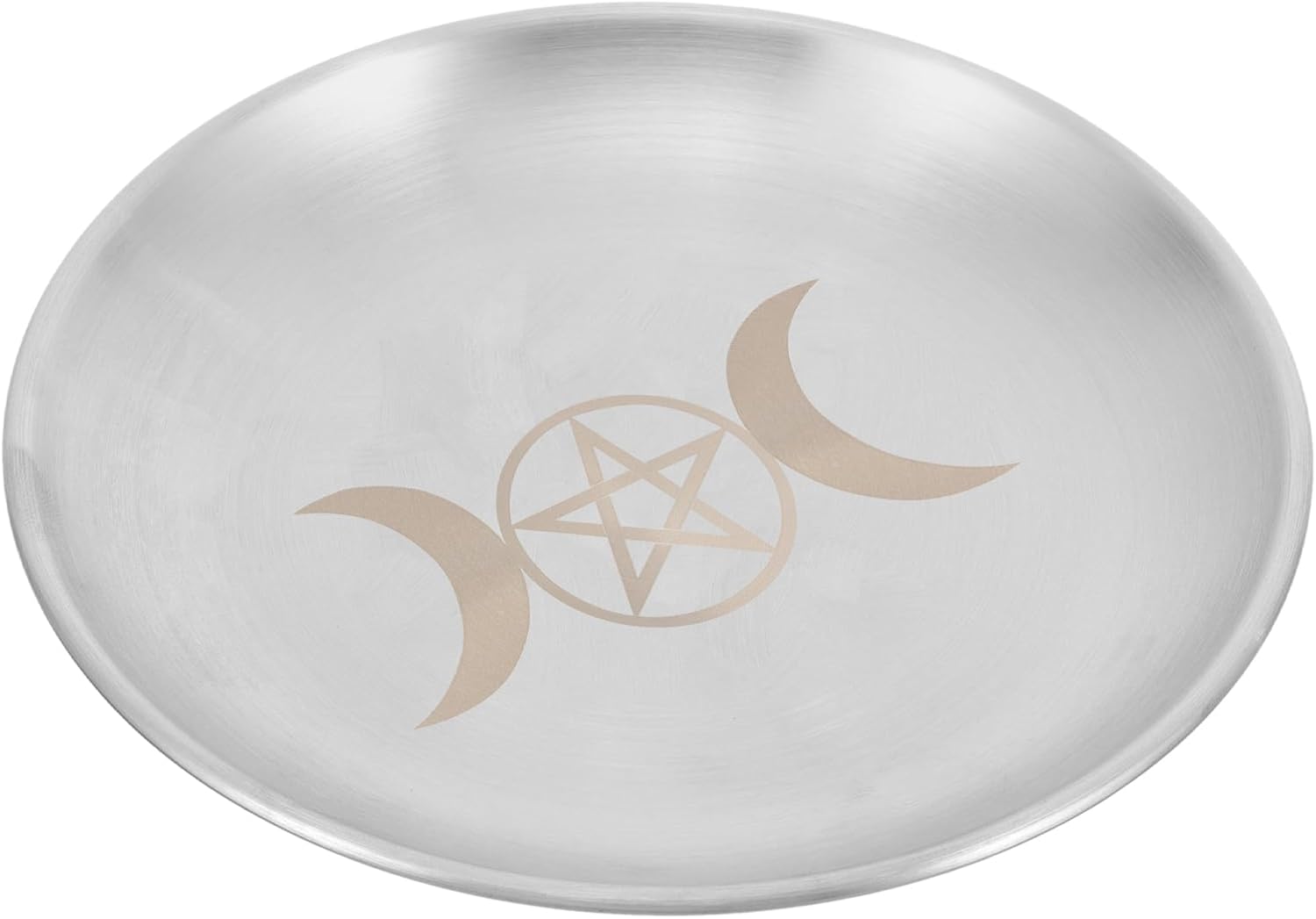 Wiccan Altar Plate with Pentagram Design