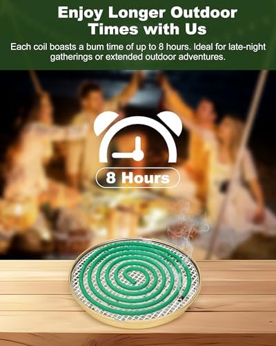 Elmeplh Mosquito Repellent Coils - 20 Coils with Stand