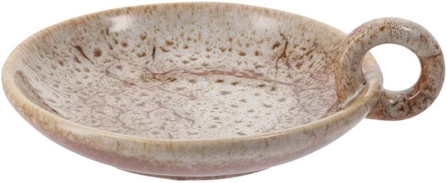 Vintage Ceramic Candle Holders with Handle Round Farmhouse Decor