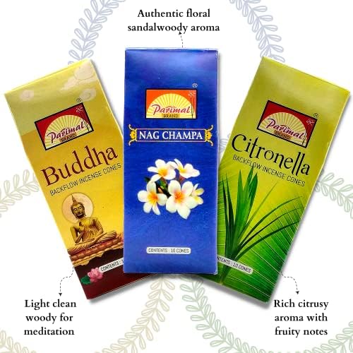Calmveda Backflow Incense Cones - 10 Variants 100 Cones
