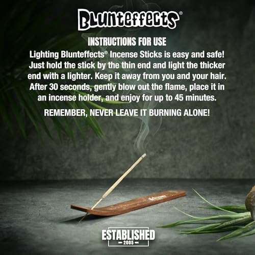 Blunteffects Hand-Dipped Incense Sticks - 144-Pack Variety Set with 12 Scents
