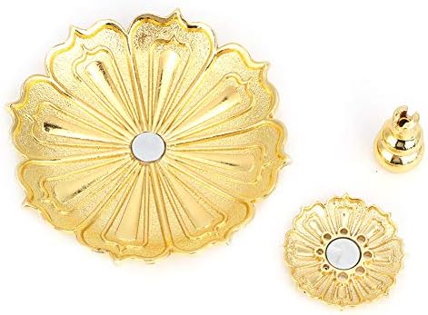 BORDSTRACT Mini Incense Holder Gold Copper Alloy Lotus Shaped Burner