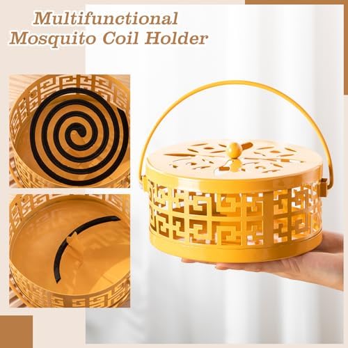 Lallisa 4 Piece Mosquito Coil Holder Yellow