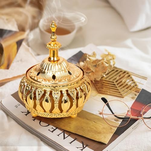 Golden Incense Holder for Aromatherapy Yoga Meditation