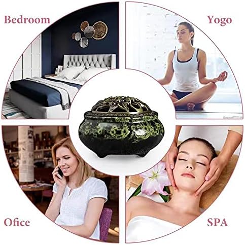 Ceramic Incense Burner with Lid and Holder