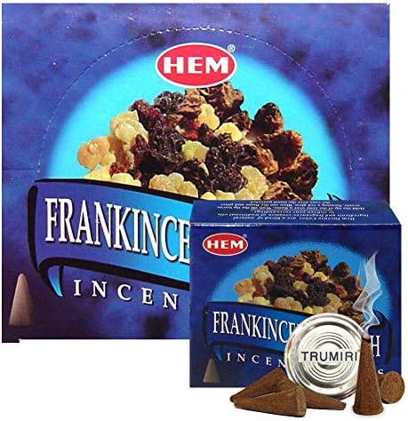 Frankincense and Myrrh Incense Cones with Burner Stand