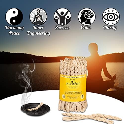 Himalayan Cedar Rope Incense Bundle 45 Ropes Natural Eco-Friendly