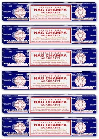 Satya Sai Baba Nag Champa Agarbatti Pack of 12