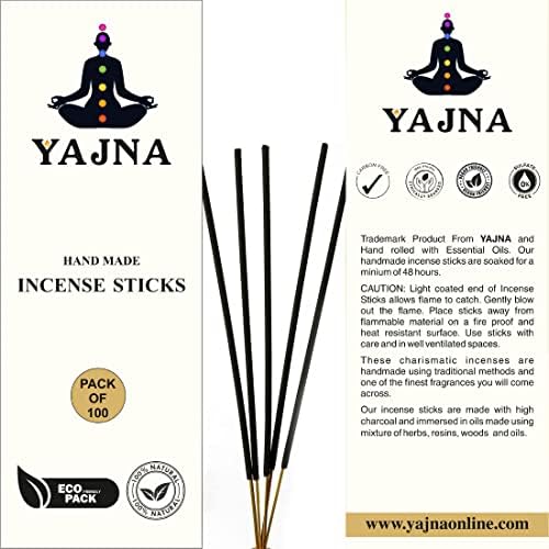 Yajna Frankincense Myrrh Natural Handmade Incense Sticks 100 Sticks