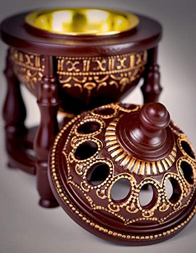 AM Charcoal Incense Burner - 4 Pillar Bakhoor Oud Holder 1