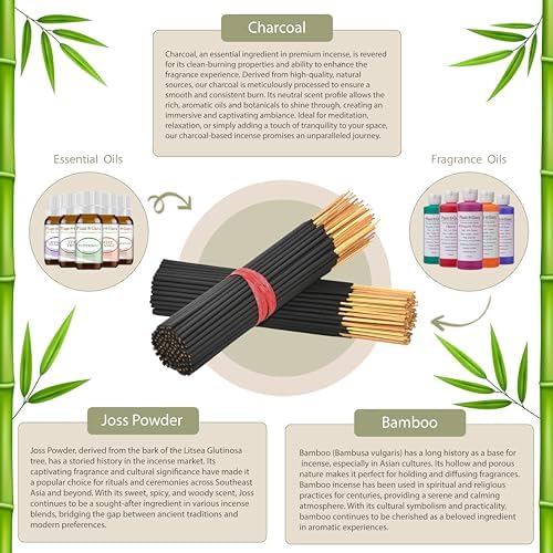Frankincense and Myrrh Exotic Incense Sticks 7 Inch - 1 Bundle 85-100 Sticks
