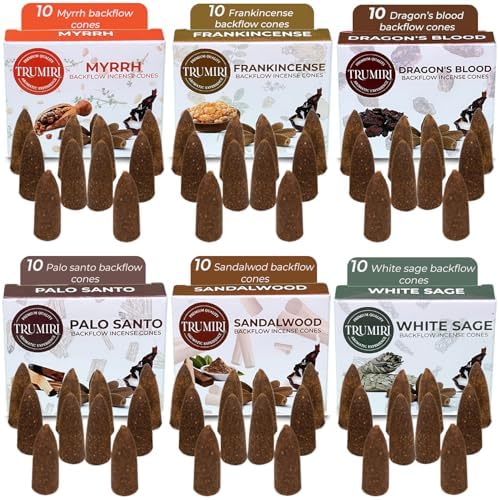 TRUMIRI Woody Backflow Incense Cones for Waterfall