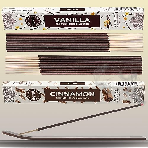 Trumiri Natural Incense Sticks - 40 Pack of Vanilla Cinnamon