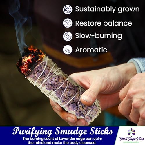 Lavender White Sage Incense Sticks for Cleansing and Calming