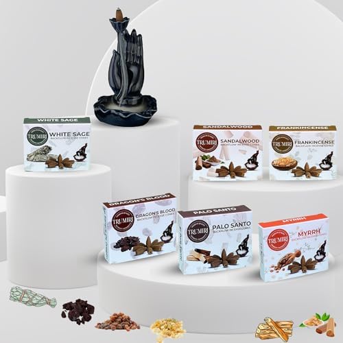 TRUMIRI Woody Backflow Incense Cones for Waterfall