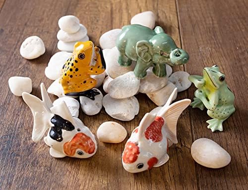 Tiny 2 Inch White Red Orange Goldfish Incense Holder