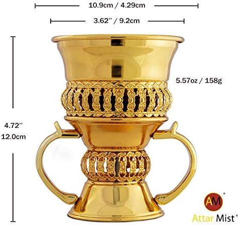 AM Regal Metal Incense Burner - Gold